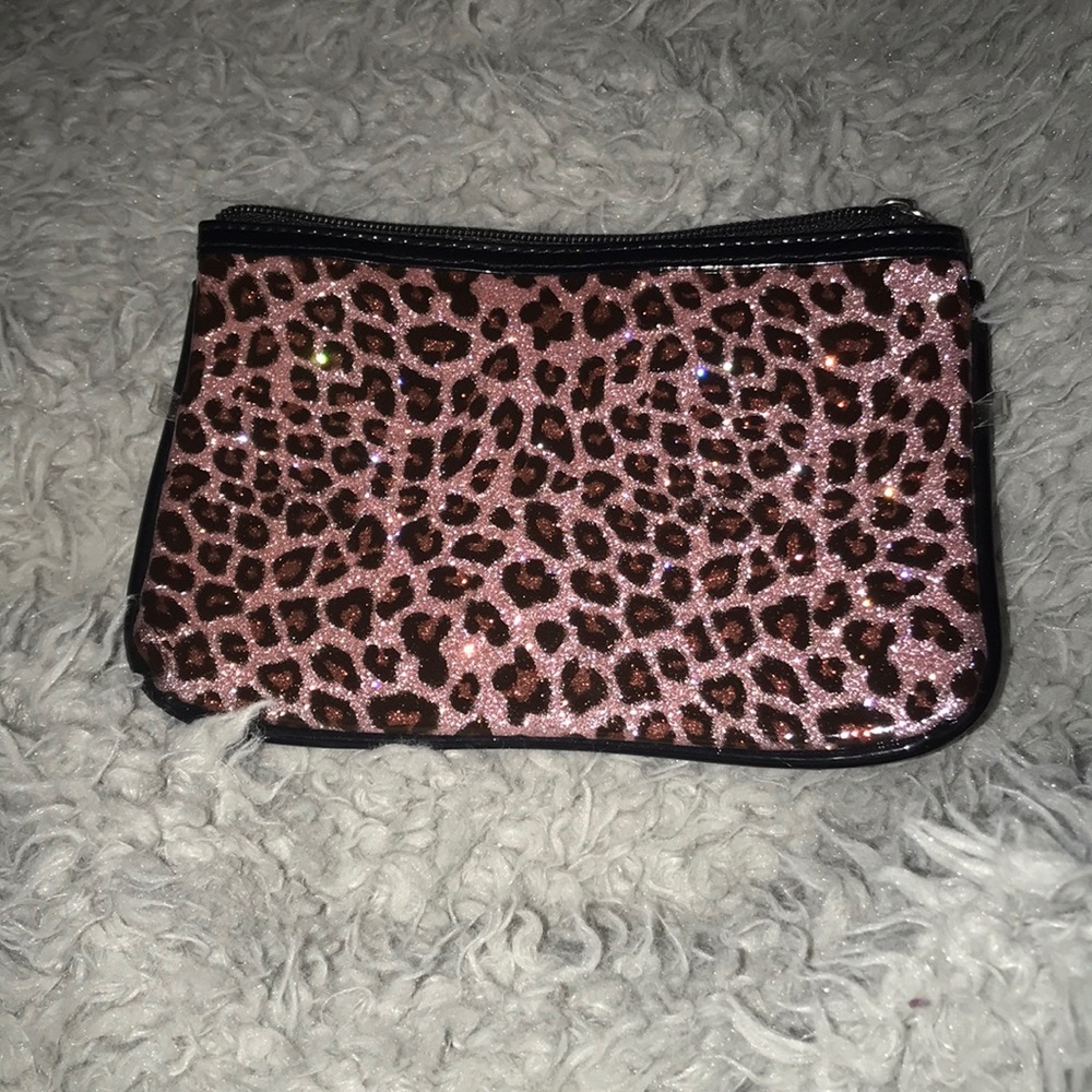 Glittery Cheetah Print Pouch